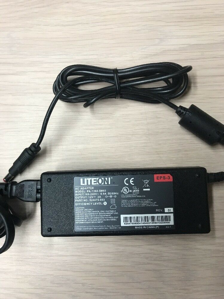 *Brand NEW* 12V 3A AC Adapter Liteon PA-1360-5M03 Power Supply Charger - Click Image to Close